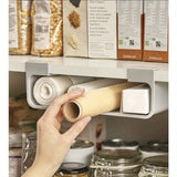 Küchen Folienhalter Wandmontage – No-Punch Organizer Regal | Frischhaltefolie Aufbewahrung | Küchen Zubehör