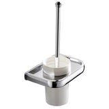 LAVARELLE Roségold WC-Bürstenhalter Wand – Messing Toilettenbürste mit Keramikbecher | Hygienisch & Platzsparend | Elegantes Badzubehör