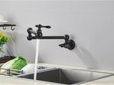 Designer Wand Wasserhahn Küche Goldoptik – Kaltwasserarmatur | Schwenkbarer Hahn | Platzsparend & Elegant