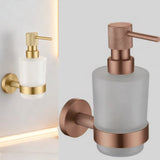 LuxBath Roségold Badset – Badezimmer Zubehör Edelstahl | Gebürstete Oberfläche | Wandmontiertes Hardware Set