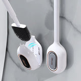 AeroFresh Premium WC Bürste mit Duftsystem Wandmontage Silikon TPR Bohrenfrei – Hygienische Toilettenbürste mit Aromafach | Flexible Reinigung & Geruchsneutralisation | Moderne Badezimmerlösung