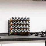 Wand Gewürzregal 4 Ebenen Metall – Küchen Organizer | Vorratshalter | Platzsparendes Regal ohne Gläser