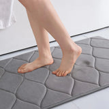 VelourStep Bodenmatte Luxus – Memory-Schaum Badteppich | Extra Weich & Sicher | Hoch Saugfähige Fußmatte