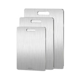 Steelslice Edelstahl-Schneidebrett – doppelseitiges Schneidebrett aus 316 Edelstahl | hygienische Titanbeschichtung | antibakterielles Premium-Küchenbrett