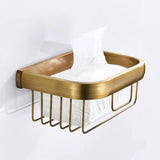 ImperiumBronze Premium Badaccessoire Set Antik Messing 5-teilig mit WC-Bürstenhalter – Wandmontiertes Komplettset für Badezimmer | Klassisches Vintage Design aus Kupferlegierung | Hochwertige Sanitär-Organisation im Retro-Stil