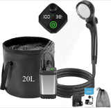 ReiseDusche Großakku – Elektrisches Campingduschset mit 6000-mAh-Akku | Faltbarer 20-Liter-Wasserbehälter | Mobile Brause für Freizeit & Reinigung