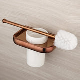 Monoria Premium Badaccessoire Set Roségold 5-teilig Wandmontage aus Massivmessing – Luxus Badezimmer Komplettset | Elegantes Hotel-Design für stilvolle Badgestaltung | Korrosionsbeständige Sanitär-Accessoires