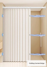 AquaFold Magnet Duschvorhang faltbar – Wasserdichter Spritzschutz für Walk-in-Duschen | Platzsparend | Magnetische Abdichtung