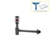 PureDrain Premium Ablaufventil Waschbecken-Abflussset – Geruchsdichter Siphon | Zuverlässiger Geruchsschutz im Bad | Massives korrosionsbeständiges Messing