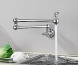 Designer Wand Wasserhahn Küche Goldoptik – Kaltwasserarmatur | Schwenkbarer Hahn | Platzsparend & Elegant