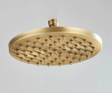 LuxRain Duschkopf Gold – Regendusche Messing | Runde Brause | Modernes Badezimmer Upgrade