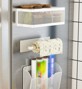 MagnoShelf Pro Magnetisches Kühlschrank-Seitenregal – magnetischer Küchen-Organizer mit Stauraum | platzsparendes Metall-Aufbewahrungssystem | ohne Bohren