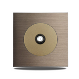 SmartConnect Wandsteckdose Aluminium Braun – Schuko Steckdose mit USB & LAN | Unterputz Anschlussdose | Modernes Design