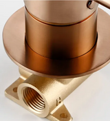 Luminara Aurea Wandmischarmatur Zweigriff – Roségold Waschbeckenarmatur | Luxus Design | Platzsparende Wandlösung