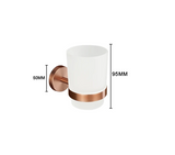 AURORA VIVÉRA Roségold Badset – 6-teiliges Badezimmer Zubehör Set | Gebürstetes Design | Komplett & Langlebig