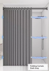AquaFold Magnet Duschvorhang faltbar – Wasserdichter Spritzschutz für Walk-in-Duschen | Platzsparend | Magnetische Abdichtung