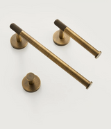 RetroLux Badset Bronze – Messing Badezimmer Zubehör | Gerändelte Oberfläche | Wandmontiertes Accessoires Set