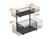 Unterspülen Regal Ausziehbar 2 Stufen – Küchenschrank Organizer | Gewürzkorb | Platzsparendes Stahlregal