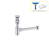 PureDrain Premium Ablaufventil Waschbecken-Abflussset – Geruchsdichter Siphon | Zuverlässiger Geruchsschutz im Bad | Massives korrosionsbeständiges Messing