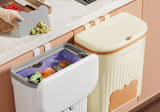 SpaceClean Wandmülleimer für Küche & Badezimmer – platzsparender Abfalleimer mit Deckel | 8,5L / 12L für Schranktür, Unterspüle & Bioabfall