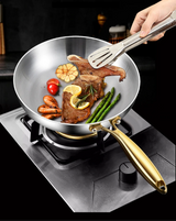 ChefSteel Pro 316 Edelstahl-Bratpfanne 28 cm für Induktion &amp; Gas | 7-Schicht Profi-Pfanne | langlebige Antihaft-Kochpfanne ohne Beschichtung