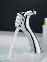 CascadaLux Waschtischarmatur – Wasserfallmischer aus massivem Messing