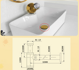 PureDrain Premium Ablaufventil Waschbecken-Abflussset – Geruchsdichter Siphon | Zuverlässiger Geruchsschutz im Bad | Massives korrosionsbeständiges Messing