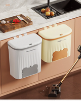 SpaceClean Wandmülleimer für Küche & Badezimmer – platzsparender Abfalleimer mit Deckel | 8,5L / 12L für Schranktür, Unterspüle & Bioabfall