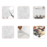 TileGlow Premium 3D Wandfliesen Selbstklebend Fliesenaufkleber Küche & Bad – Wasserfeste Design-Wandverkleidung | Hochwertige PET Fliesenfolie mit Epoxidharz-Optik | Rückstandslos entfernbare Renovierungslösung