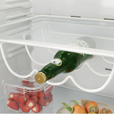 VinoHook Kühlschrank-Flaschenhalter – Metall-Organizer mit Hängefunktion für Bier & Wein | Platzsparend | Stilvolle Aufbewahrung