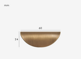 CURVONA Muschelgriff Antik Messing – 64 mm Möbelgriff | Vintage Schubladengriff im Landhausstil