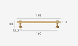 ÉliteBrass Möbelgriff T-Stange aus Massivmessing – Französischer Stil Schrankgriff | Ergonomisches Design | Langlebige Premium Qualität