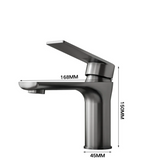 AquaCore Edelstahl Waschtischarmatur – Einhebelmischer für Warm- & Kaltwasser | Langlebig & Korrosionsbeständig | Modernes Bad Design