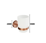 AURORA VIVÉRA Roségold Badset – 6-teiliges Badezimmer Zubehör Set | Gebürstetes Design | Komplett & Langlebig