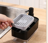 TwinFlow DuoClean Spülmittelspender – Manueller Küchen-Seifenspender mit 2-in-1 Dosiersystem & abnehmbarer Konstruktion