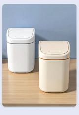 DeskPure Mini Tischabfalleimer mit Drehdeckel – kompakter Kunststoff-Mülleimer für Büro und Zuhause | platzsparend, hygienisch & modern