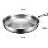 TitanForge Premium Titan-Bratpfanne mit Strukturhämmerung – Hochleistungs-Kochpfanne aus Reintitan | Chemiefreie Antihaftwirkung | Induktionsgeeignete Profi-Pfanne für gesundes Braten