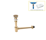 PureDrain Premium Ablaufventil Waschbecken-Abflussset – Geruchsdichter Siphon | Zuverlässiger Geruchsschutz im Bad | Massives korrosionsbeständiges Messing
