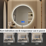Luminova Rundspiegel LED – Modernes Badezimmer mit Antibeschlag, Temperaturanzeige & dimmbarem Licht