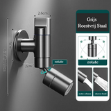CleanFlow Unterputz-Kaltwasserarmatur – Edelstahl-Wandhahn