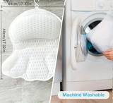 SpaRelax Luxus-Badewannenkissen mit 3D-Air-Mesh – ergonomische Nacken- & Rückenstütze | atmungsaktiv, saugstark haftend & maschinenwaschbar