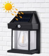 GartenGlanz Solar-Wandleuchte – Außenlampe mit Bewegungssensor | 3 Beleuchtungsarten & IP65 | LED-Gartenlicht mit Glühfadenoptik