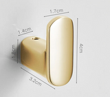 ChromeHold Premium Wandhaken Selbstklebend Messing Chrom – Bohrfreie Metallhaken für Bad, Küche, Flur & Schlafzimmer | Rostfreie Design-Wandhaken mit starker Klebefläche | Moderne Universal-Hakenlösung