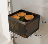 MagnoShelf Pro Magnetisches Kühlschrank-Seitenregal – magnetischer Küchen-Organizer mit Stauraum | platzsparendes Metall-Aufbewahrungssystem | ohne Bohren