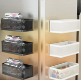 MagnoShelf Pro Magnetisches Kühlschrank-Seitenregal – magnetischer Küchen-Organizer mit Stauraum | platzsparendes Metall-Aufbewahrungssystem | ohne Bohren