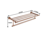 AURORA VIVÉRA Roségold Badset – 6-teiliges Badezimmer Zubehör Set | Gebürstetes Design | Komplett & Langlebig