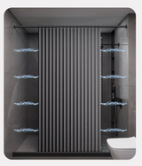 AquaFold Magnet Duschvorhang faltbar – Wasserdichter Spritzschutz für Walk-in-Duschen | Platzsparend | Magnetische Abdichtung