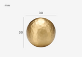 HAMMERA Messing Möbelgriff 128 mm – Gehämmertes Design | Antik Bronze & Mattgold | Handgefertigter Schrankgriff