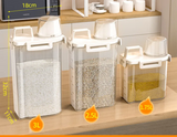 Getreide Vorratsdose Luftdicht – Reisbehälter mit Deckel | Küchen Organizer | Frischhaltebox Transparent