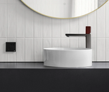 STEELORA Waschtischarmatur Gunmetal – Einhebelmischer aus Messing | Eckiges Design | Modernes Badezimmer-Statement